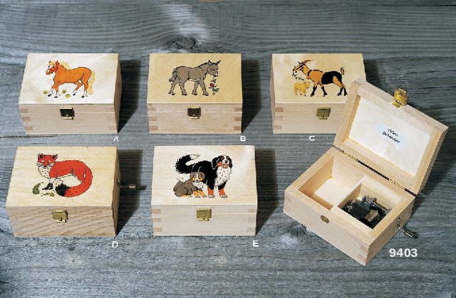 atelier fischer Musikdose Tierli Ziegen Ansicht 2