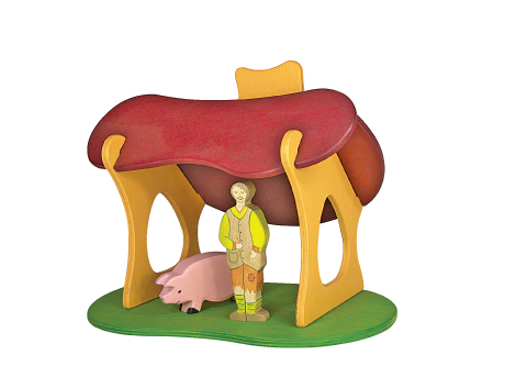 Holztiger Schwein Ansicht 2