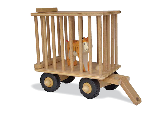 Holztiger Tiger, stehend Ansicht 2