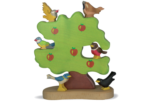 Holztiger Apfelbaum für Vögel (ohne Stütze) Ansicht 2