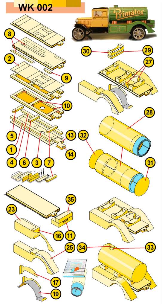 KOVAP Hawkeye Set Primator-Blechauto, mit 2 Ausschneidebögen Ansicht 2