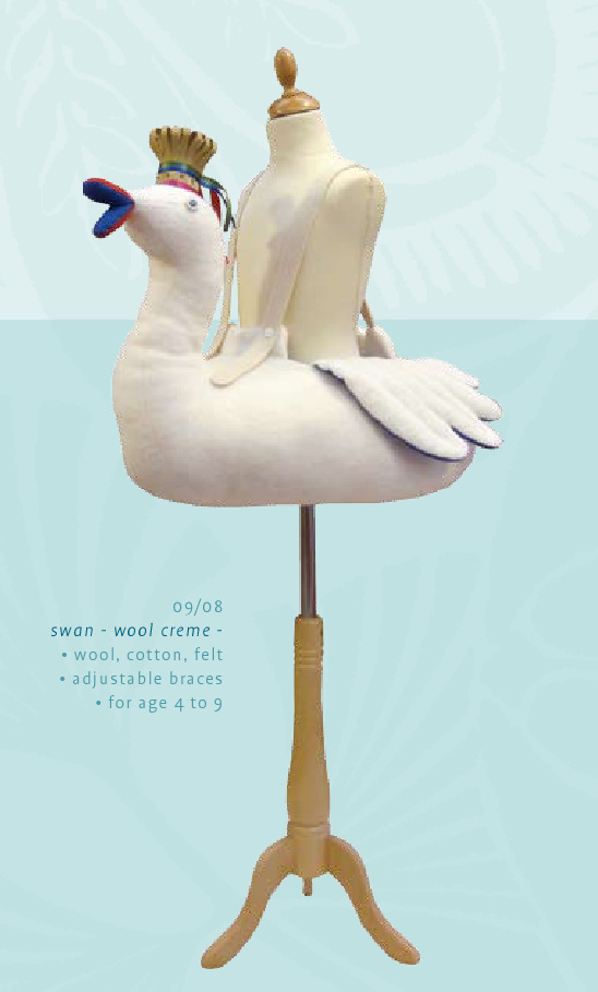 Savo & pomelina Schwan, Wolle, creme Ansicht 2
