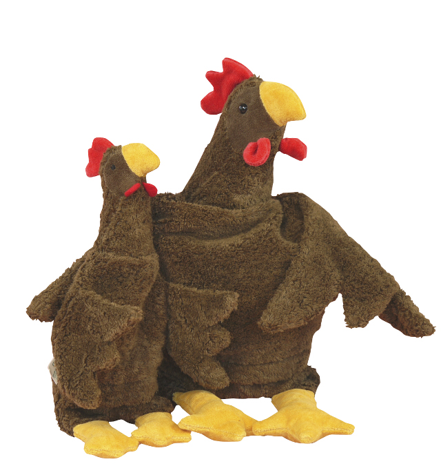 SENGER Tierpuppen Huhn, groß, braun Ansicht 2