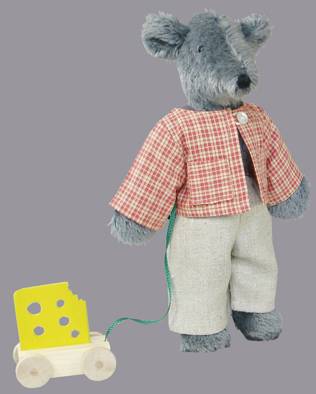 SENGER Tierpuppen Käse auf Rädern Ansicht 2