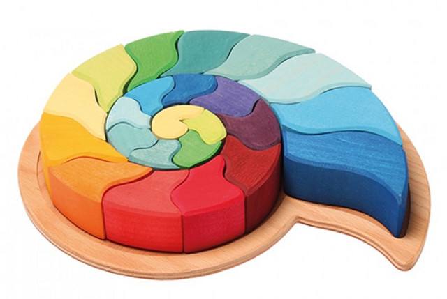 GRIMMs Legespiel Ammonit Schnecke Ansicht 2 GRIMMs Legespiel Ammonit Schnecke Ansicht 2