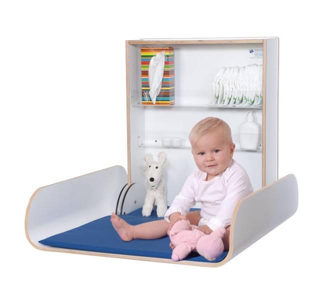 timkid Wandwickeltisch Kawaform, Seitenhöhe 20 cm, weiß Ansicht 2 timkid Wandwickeltisch Kawaform, Seitenhöhe 20 cm, weiß Ansicht 2