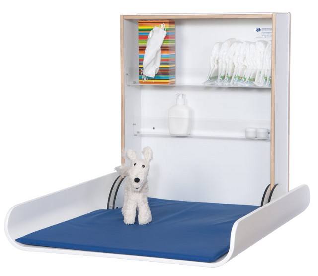 timkid Wandwickeltisch Kawaform, Seitenhöhe 10 cm, weiß Ansicht 2 timkid Wandwickeltisch Kawaform, Seitenhöhe 10 cm, weiß Ansicht 2