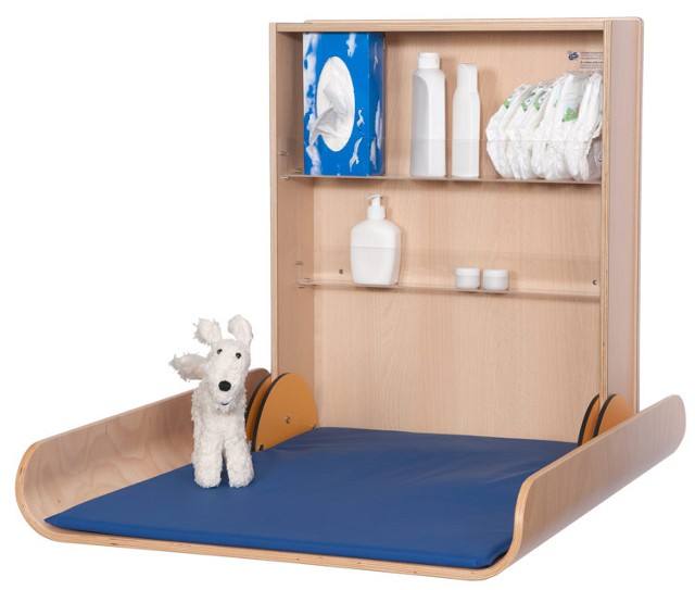 timkid Wandwickeltisch Kawaform, Seitenhöhe 10 cm, Buche Ansicht 2 timkid Wandwickeltisch Kawaform, Seitenhöhe 10 cm, Buche Ansicht 2