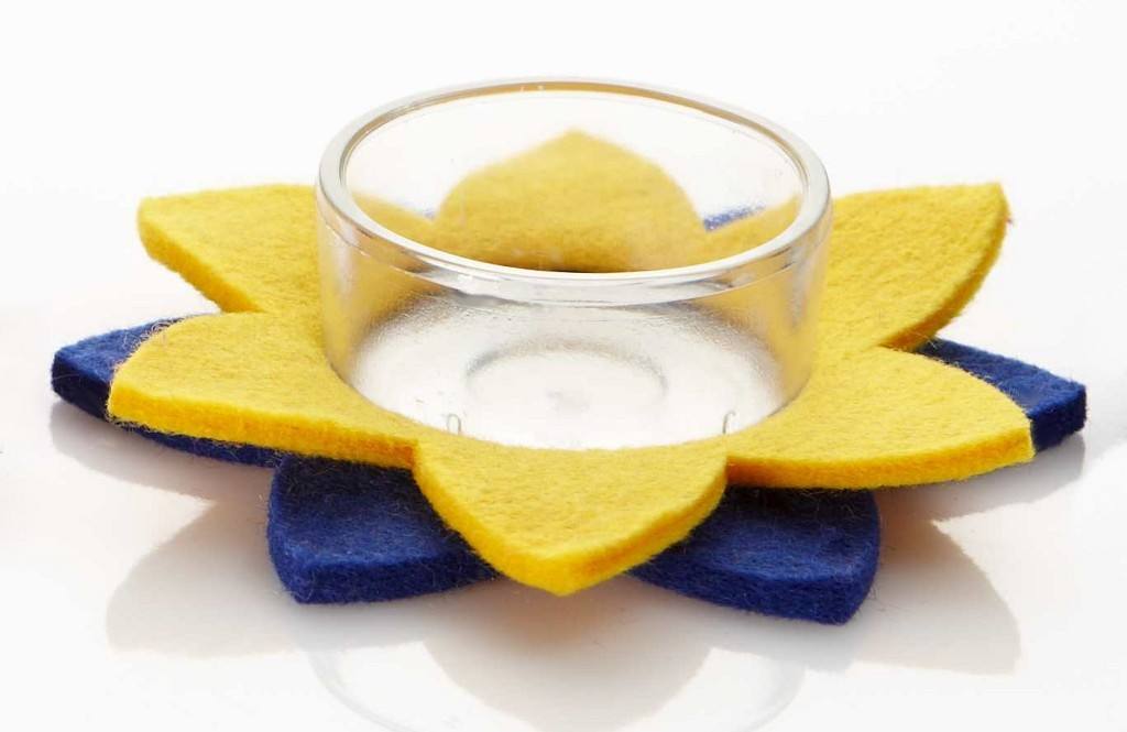 ahrens Deko-Set Blume, gelb/blau AL25