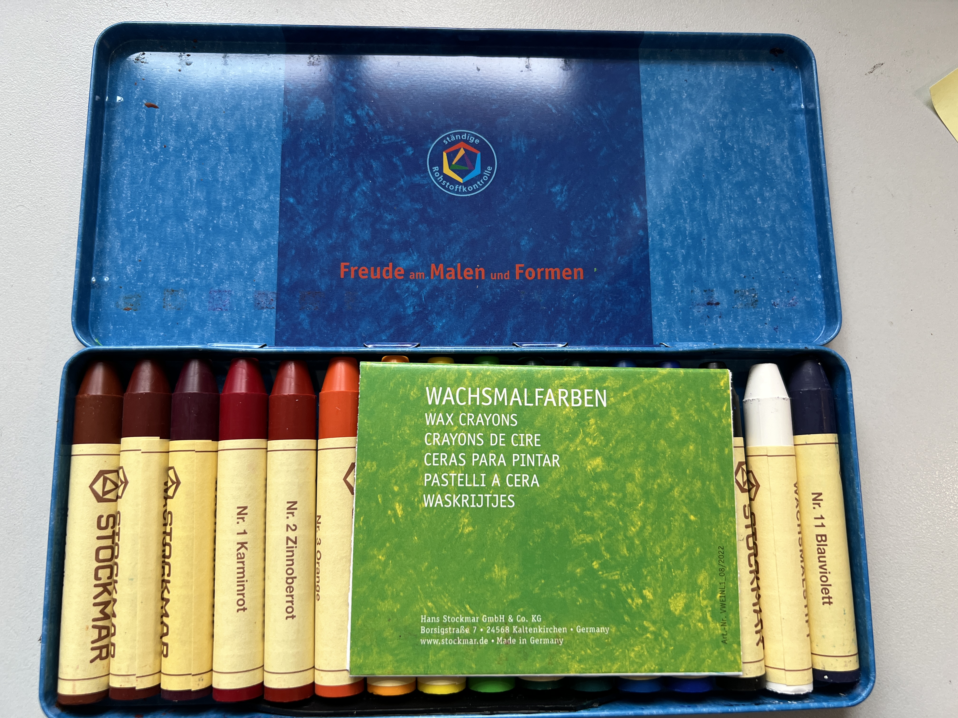 STOCKMAR Wachsmalstifte 16 Farben - BWare aus Retouren - vor allem Kratzer/Abnutzungen am Blechetui