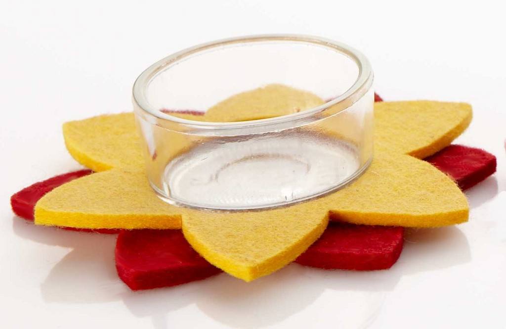 ahrens Deko-Set Blume, gelb/rot