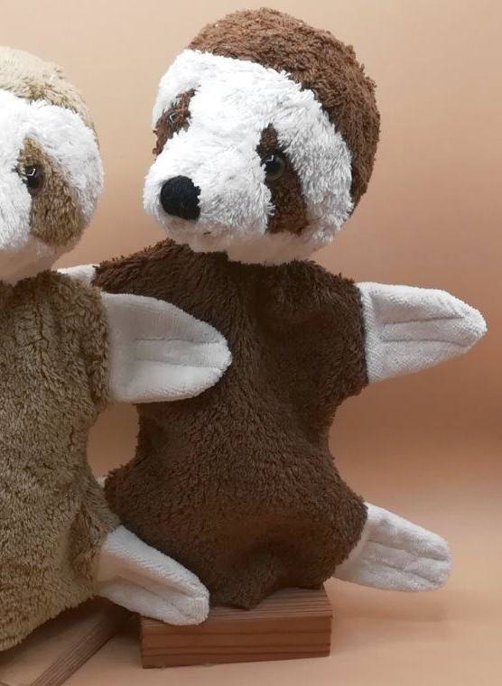 Kallisto Handpuppe Faultier, braun AL23