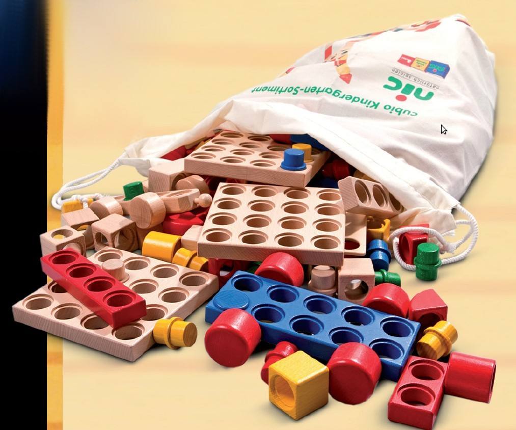 NIC cubio Baby Pack 1 & Grundkasten groß nic cubio Grundkasten groß kaufen | Spielzeugklassiker von nic - Holz