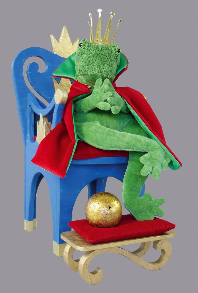 SENGER Tierpuppen Königsthron, mit Bank und Kissen