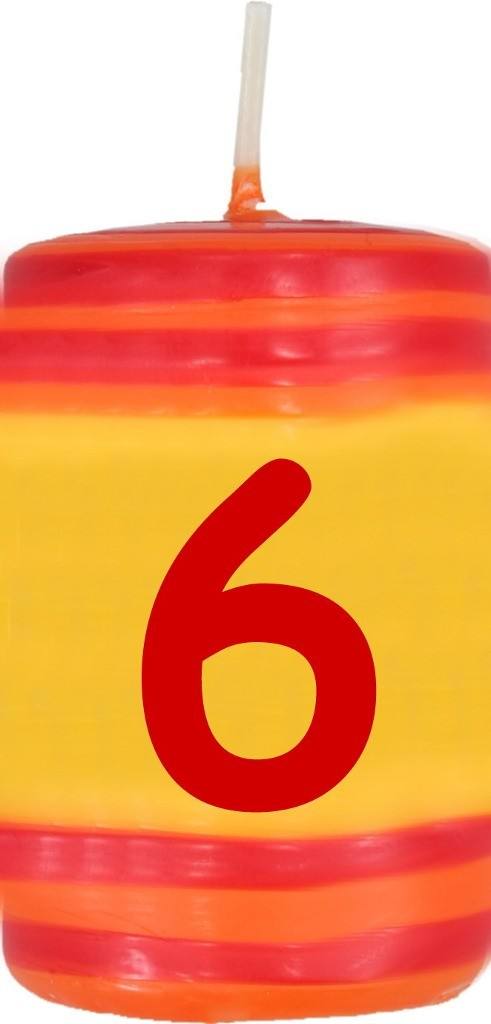 ahrens Geburtstagskerze Zahl 6