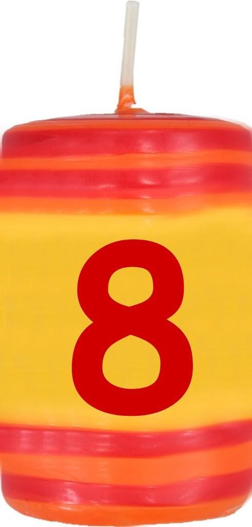 ahrens Geburtstagskerze Zahl 8