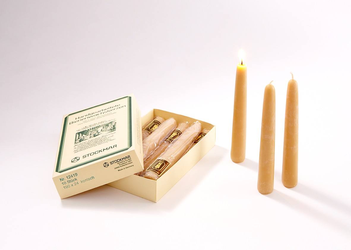 ∗∗∗∗∗ STOCKMAR Konische Kerzen, normal, 19 x 2,40 cm, 10 Stück 12419 4019365124197 spielgezeug ®