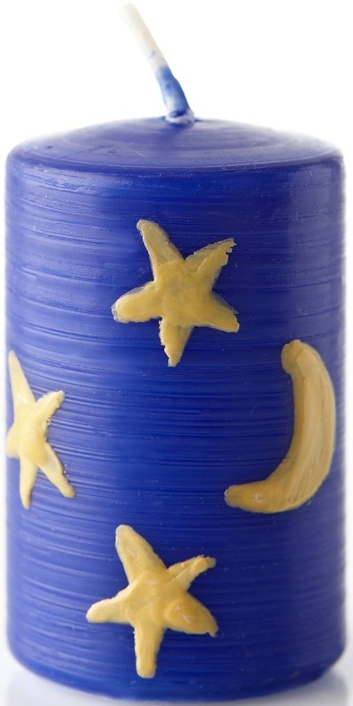 ahrens Stumpenkerze Mond und Sterne