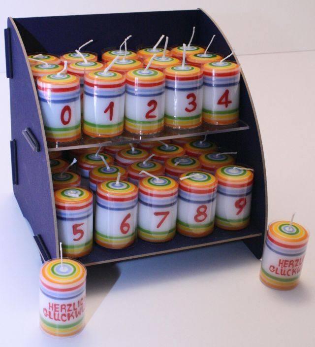 ahrens Holzdisplay für Stumpenkerzen