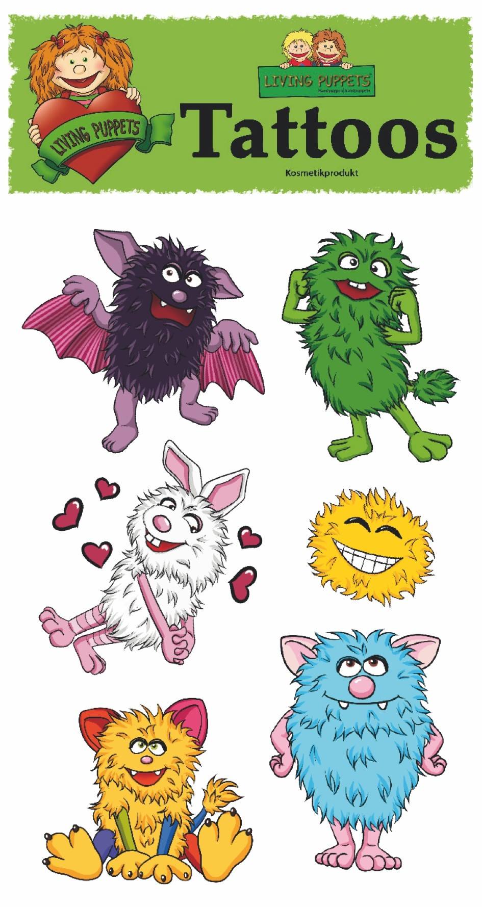 LIVING PUPPETS Tattoos Monster to go! AL24
