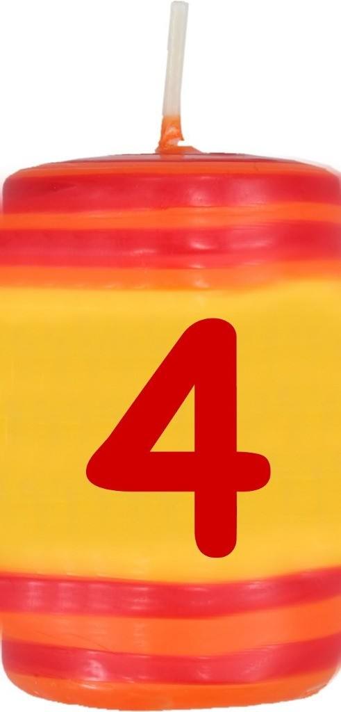 ahrens Geburtstagskerze Zahl 4
